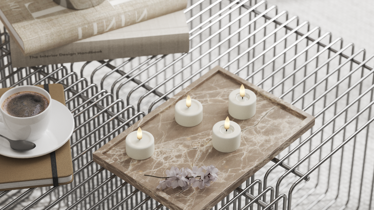 Foi naturelle LED Géant Bougie chauffe-plat Avec Wetlook ™ Design