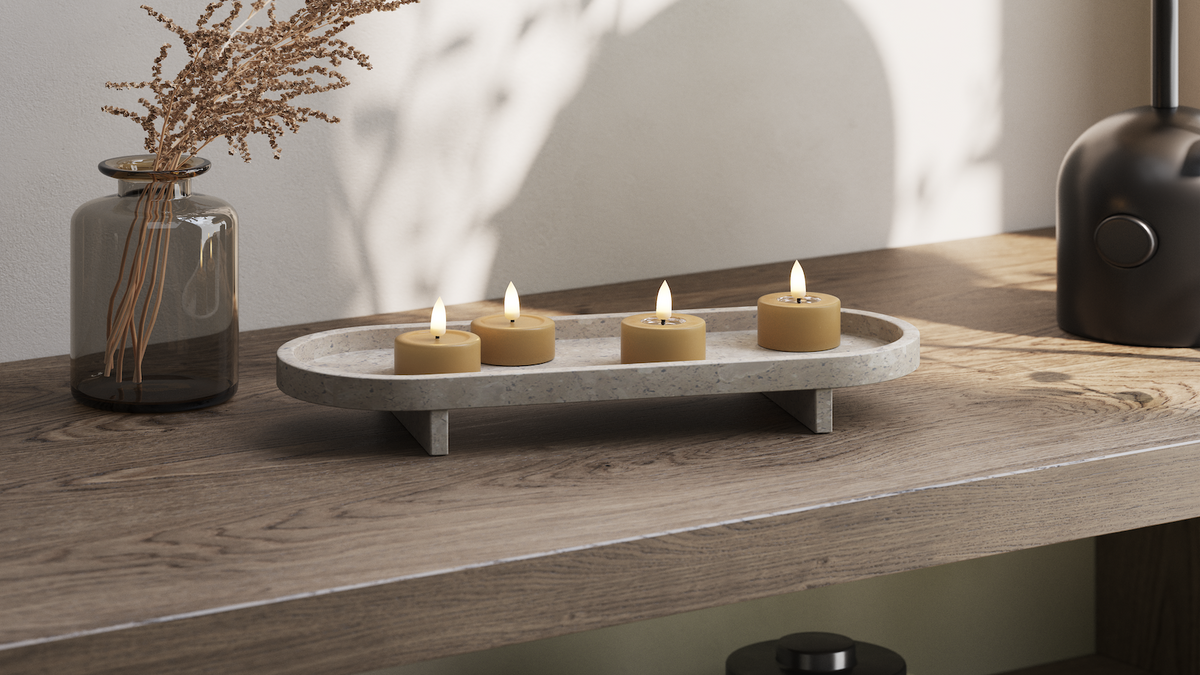 Naturlig tro LED Jumbo Värmeljus Med WetLook ™ -design