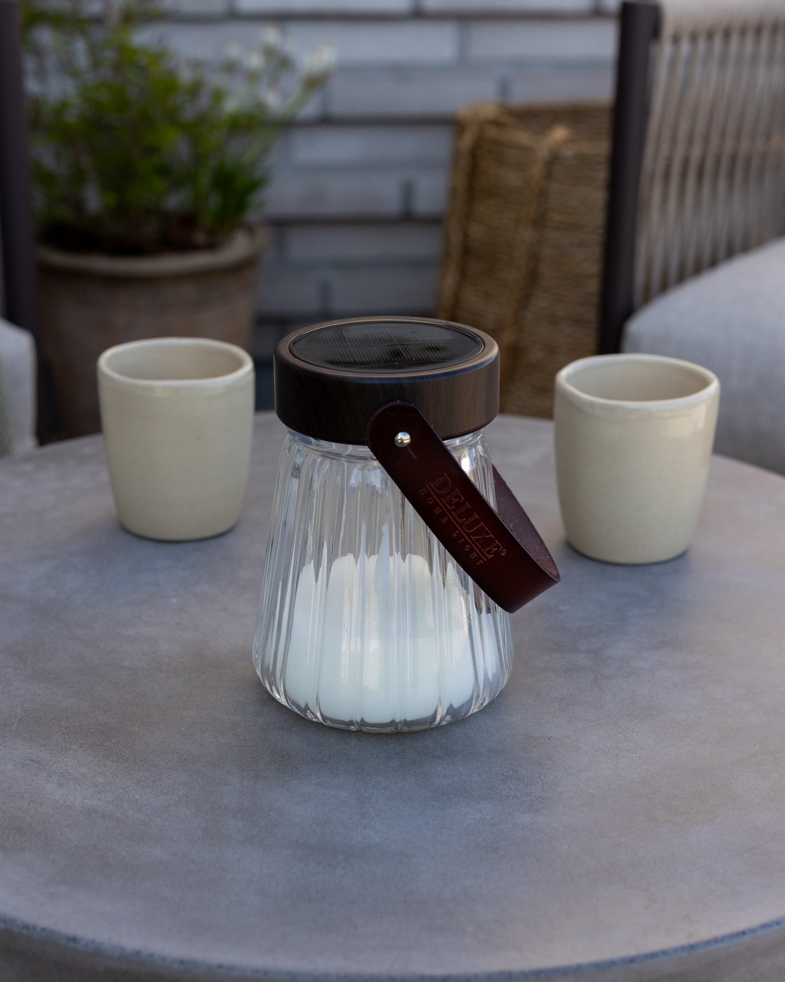 Deluxe Homeart LED skleněná lucerna 13cm LED lucerny 2