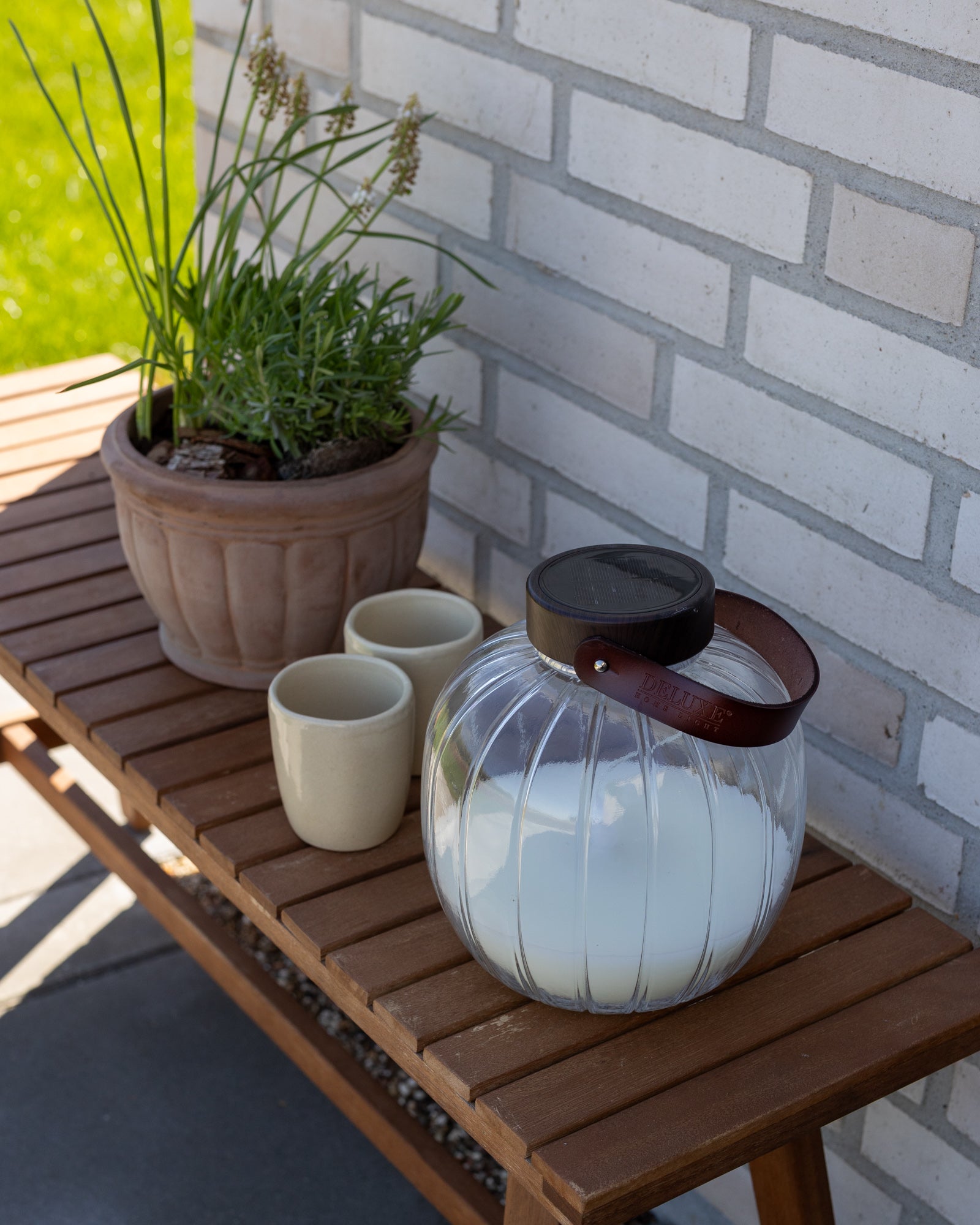 Deluxe Homeart LED skleněná lucerna 20cm LED lucerny 5