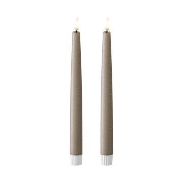 Korunka LED 2 ks, Ø 2,2 x 25 cm Mokka