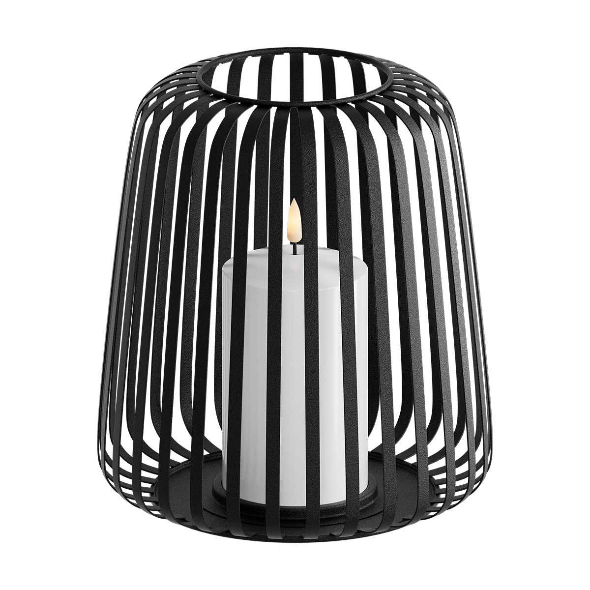 Lanterna LED Ø 20 x 22 cm Preto