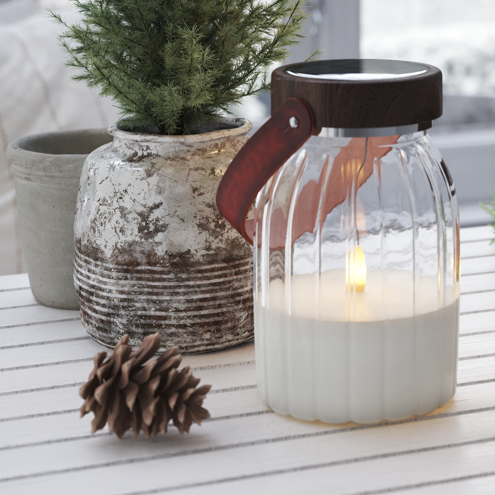 Deluxe Homeart LED Glasslykt 17cm LED lykter 1