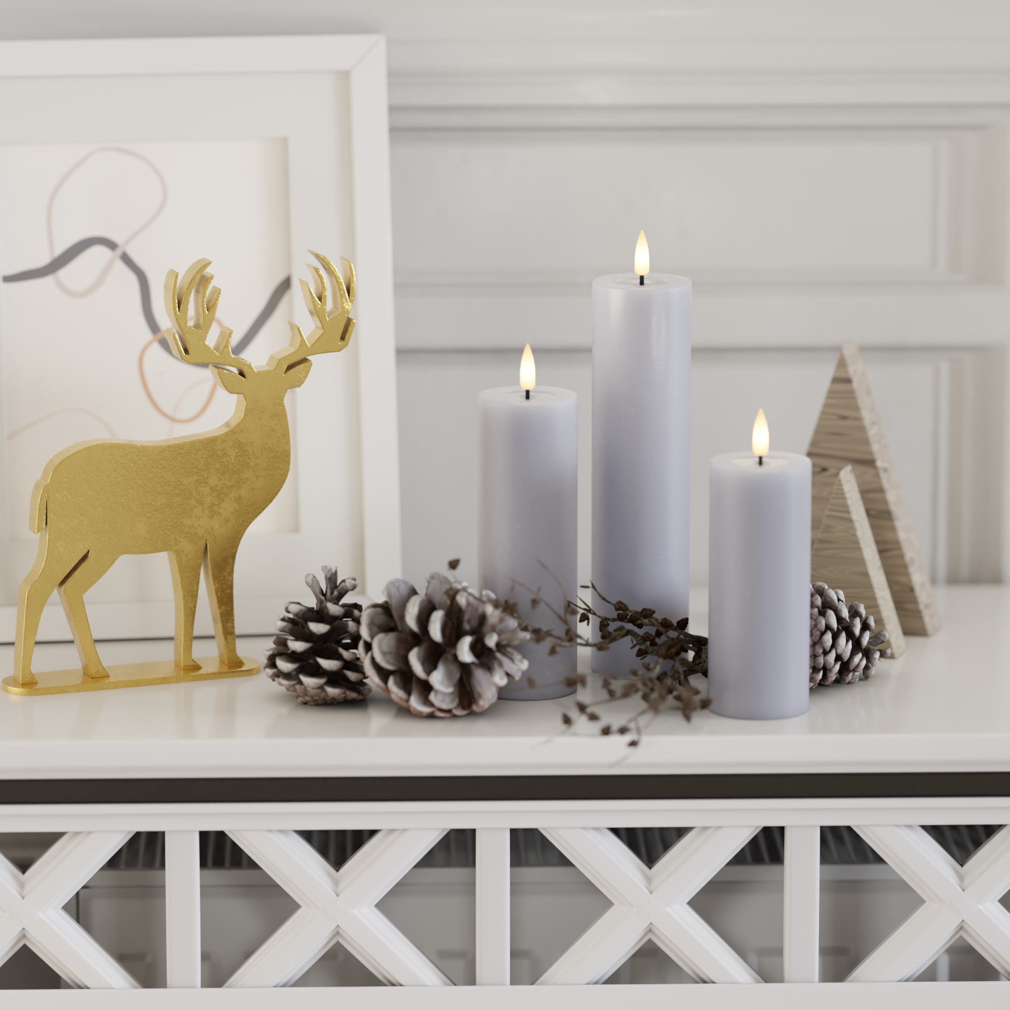 Deluxe Homeart LED plokkvalgusti pakett - Tolmune sinine - 5 x 12,5 + 15 + 20 3