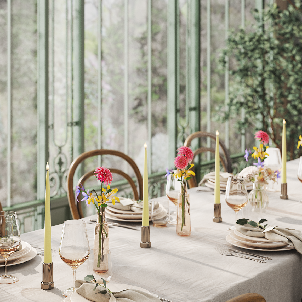 Vårlyspakke 28 cm (4 stk.)