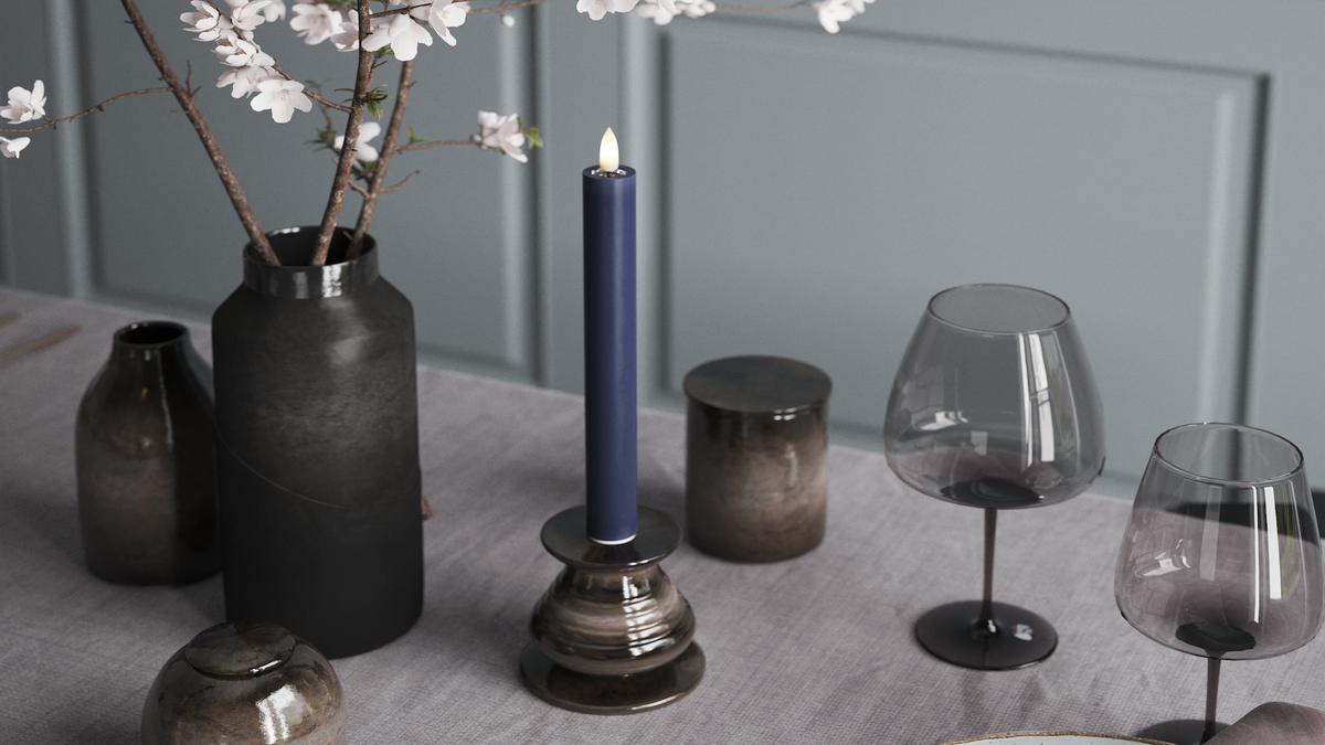 LED Krone lys med naturtro LED flamme