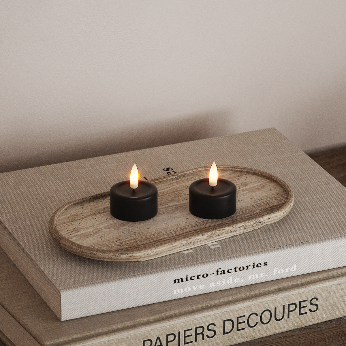 Deluxe Homeart Φωτιστικό τσαγιού LED 2 τεμ. Μαύρο Φωτάκι τσαγιού LED 3