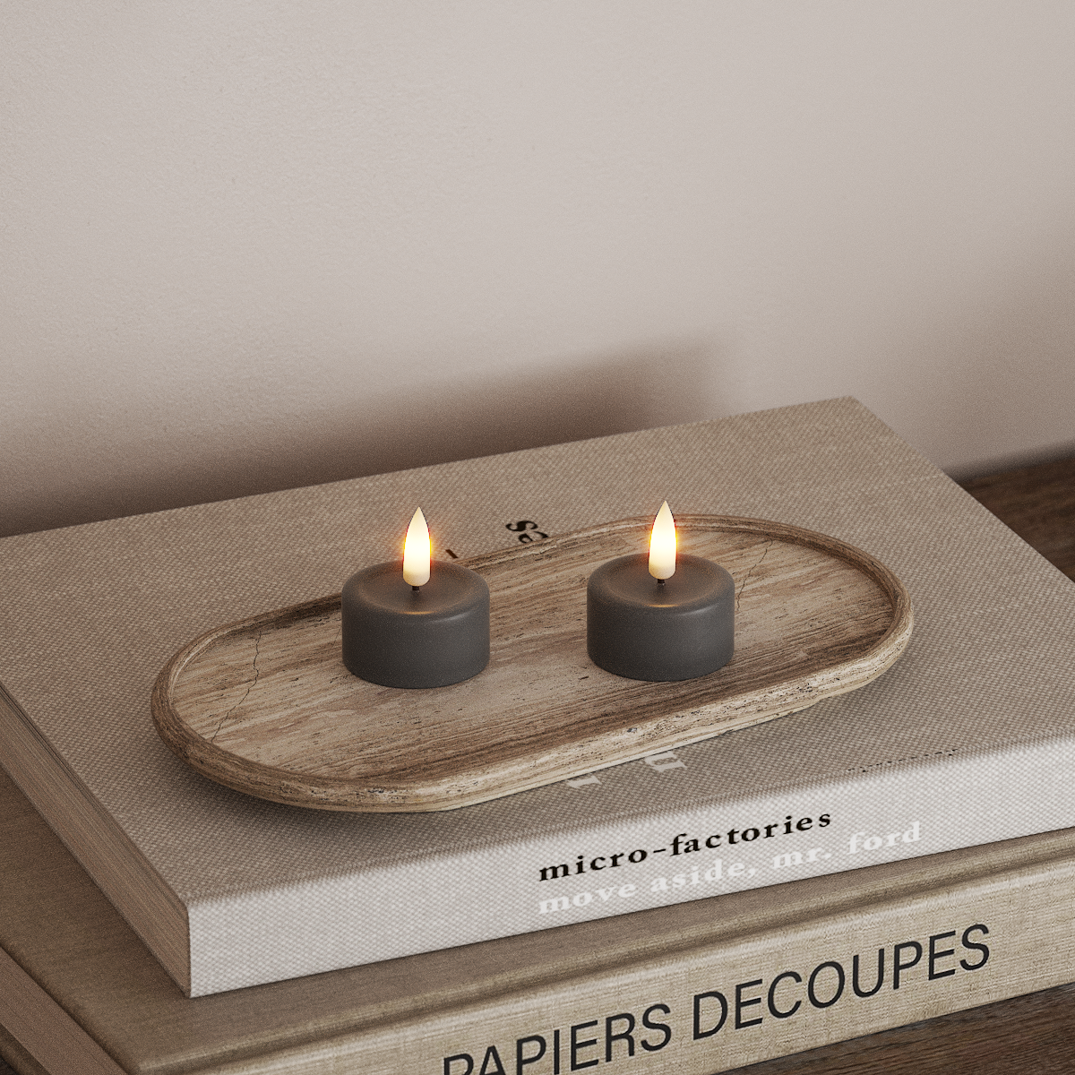 Deluxe Homeart Φωτιστικό τσαγιού LED 2 τεμ. Γκρι Φωτάκι τσαγιού LED 3