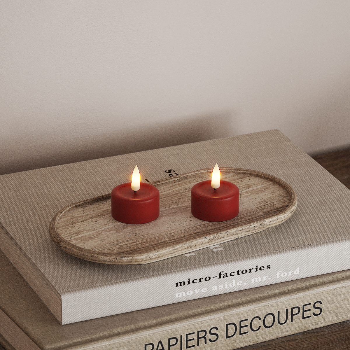 Deluxe Homeart Φωτιστικό τσαγιού LED 2 τεμ. Κόκκινο Φωτάκι τσαγιού LED 3