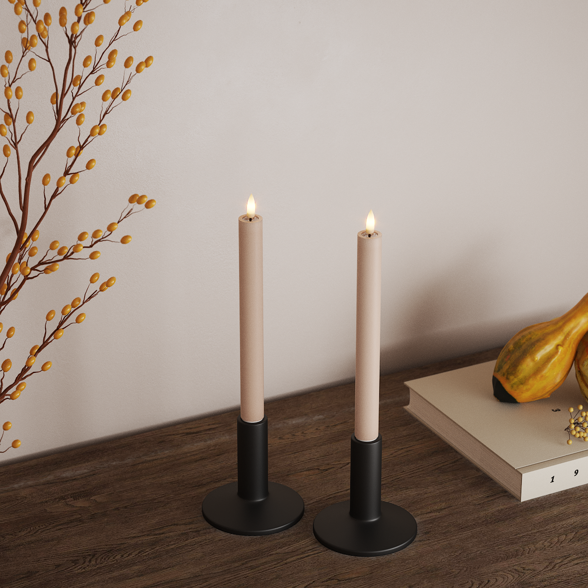 Deluxe Homeart LED φωτιστικό κορώνας 2 τμχ, Ø 2 x 24 cm Ροζ Φως κορώνας LED 3