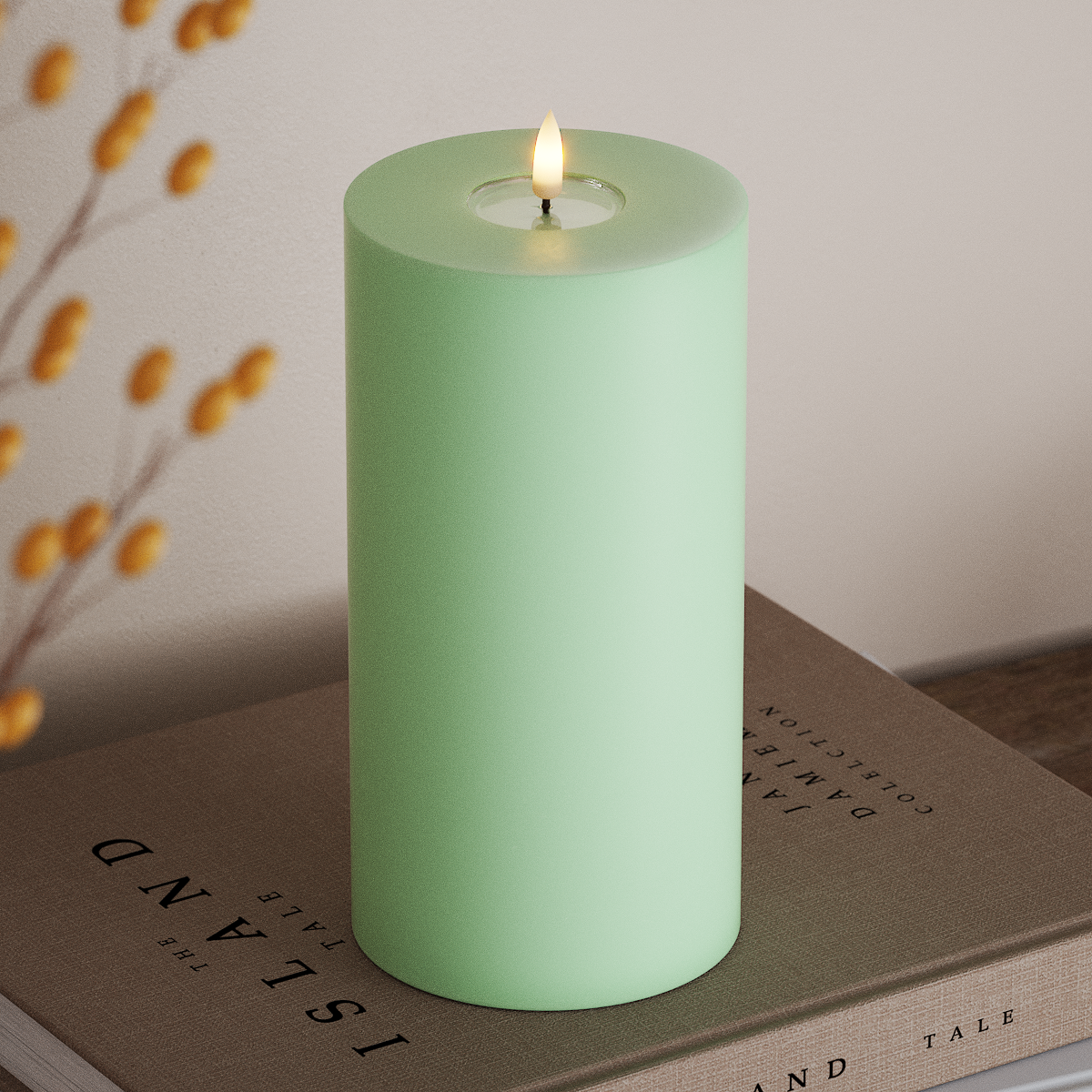 Deluxe Homeart LED blokové světlo Ø 10 x 20 cm Mátová LED blokové světlo 3