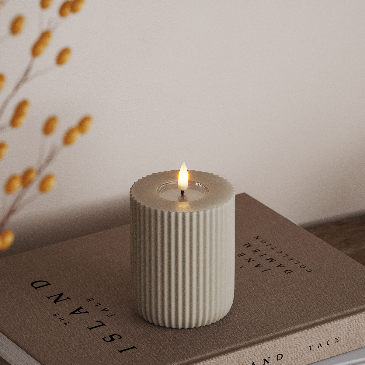 Deluxe Homeart Solid Stripe LED Blokové světlo Ø 8 X 10 cm Písková Tvar LED 3