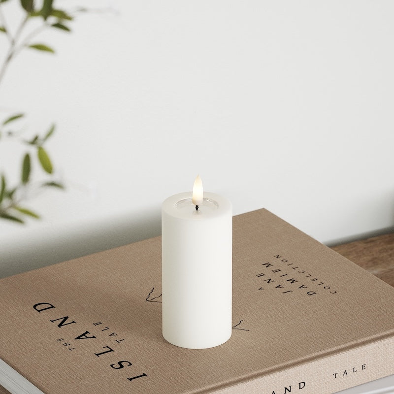 Deluxe Homeart LED Blockljus Ø 5 x 10 cm Vit