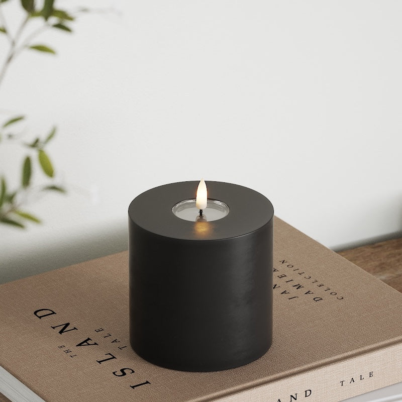 Deluxe Homeart Φωτιστικό μπλοκ LED Ø 10 x 10 cm Μαύρο