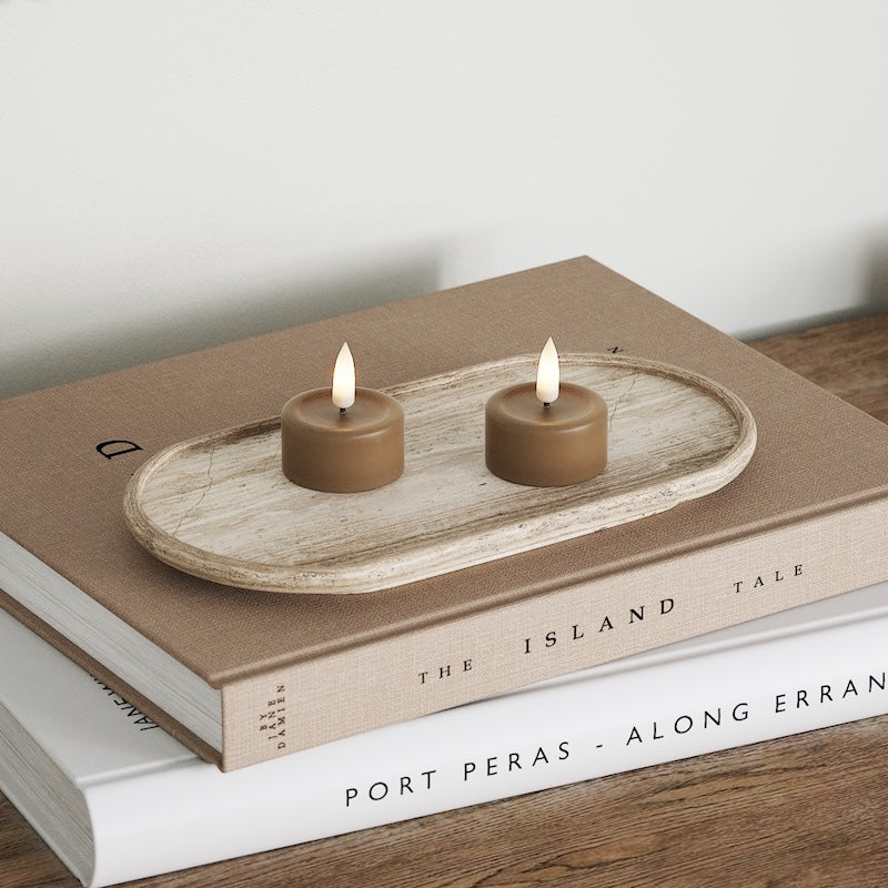 Deluxe Homeart Φωτιστικό τσαγιού LED 2 τεμ. Καραμέλα