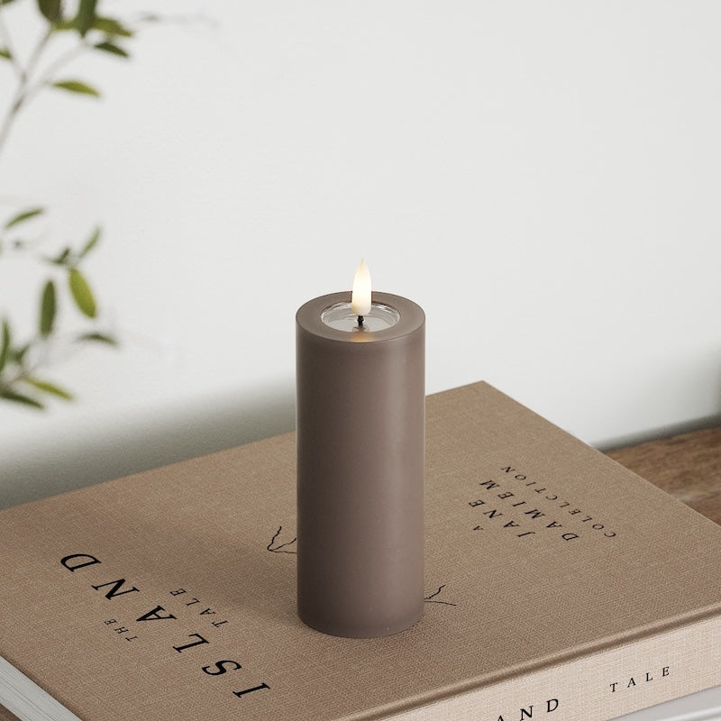 Deluxe Homeart LED blokové světlo Ø 5 x 12,5 cm Mokka