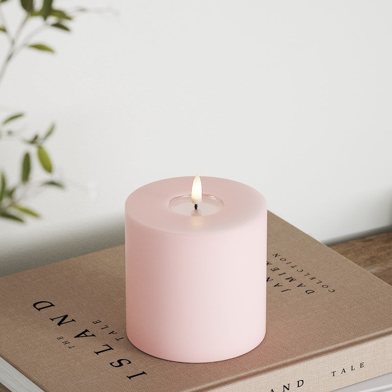 Deluxe Homeart LED Blokklys Ø 10 x 10 cm Lys rosa