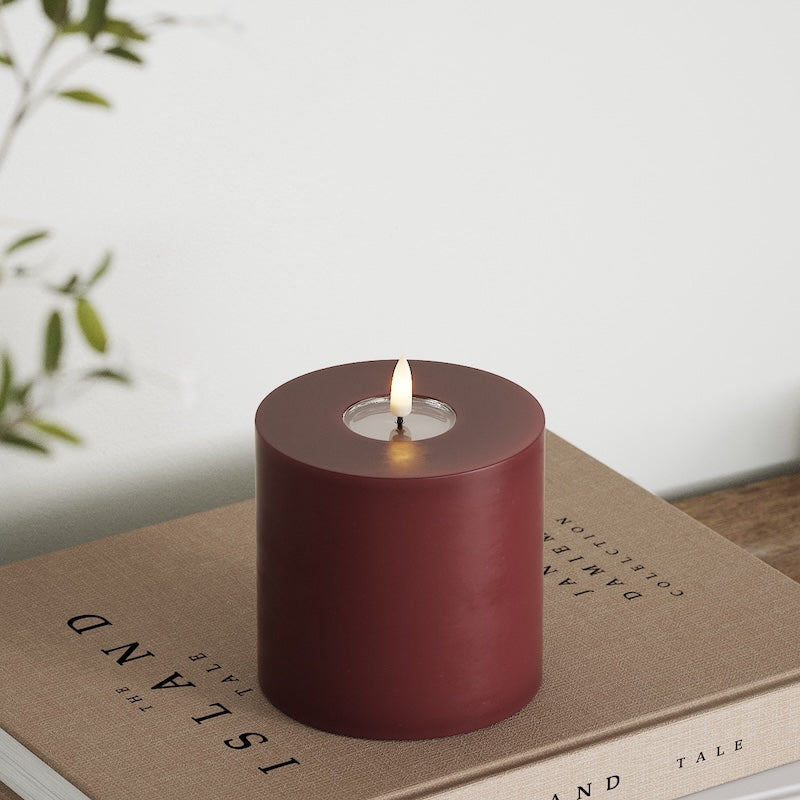 Deluxe Homeart LED plokkvalgusti Ø 10 x 10 cm Burgundia