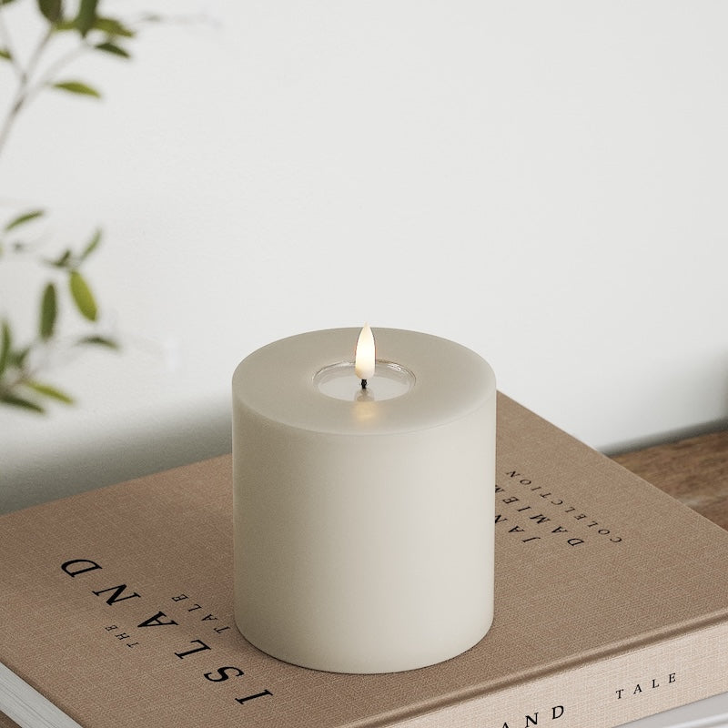 Deluxe Homeart LEDs Vela pilar Ø 10 x 10 cm Areia
