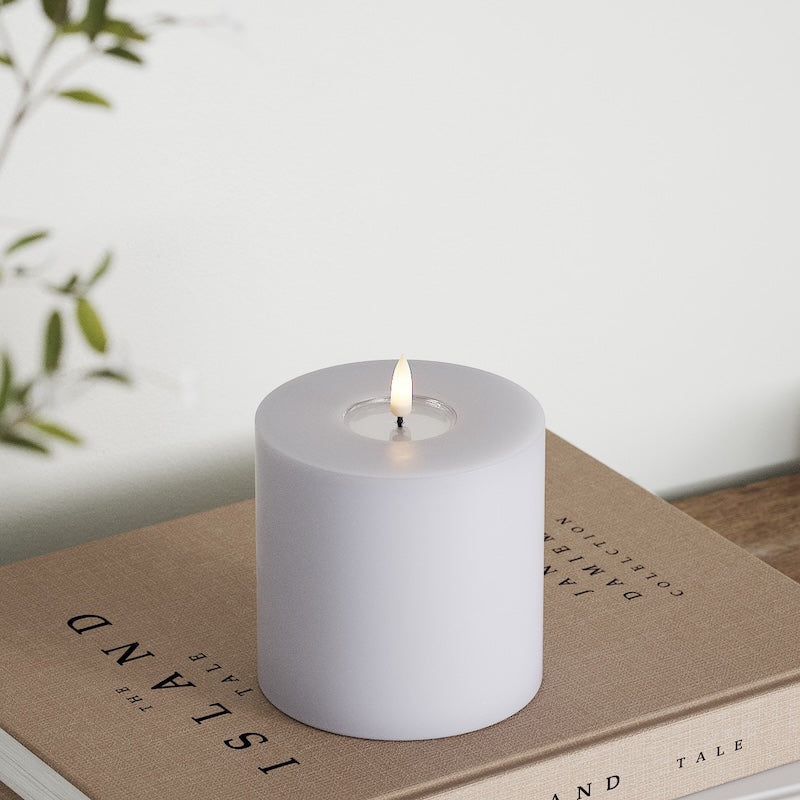 Deluxe Homeart Φωτιστικό μπλοκ LED Ø 10 x 10 cm Ξεθωριασμένο μπλε