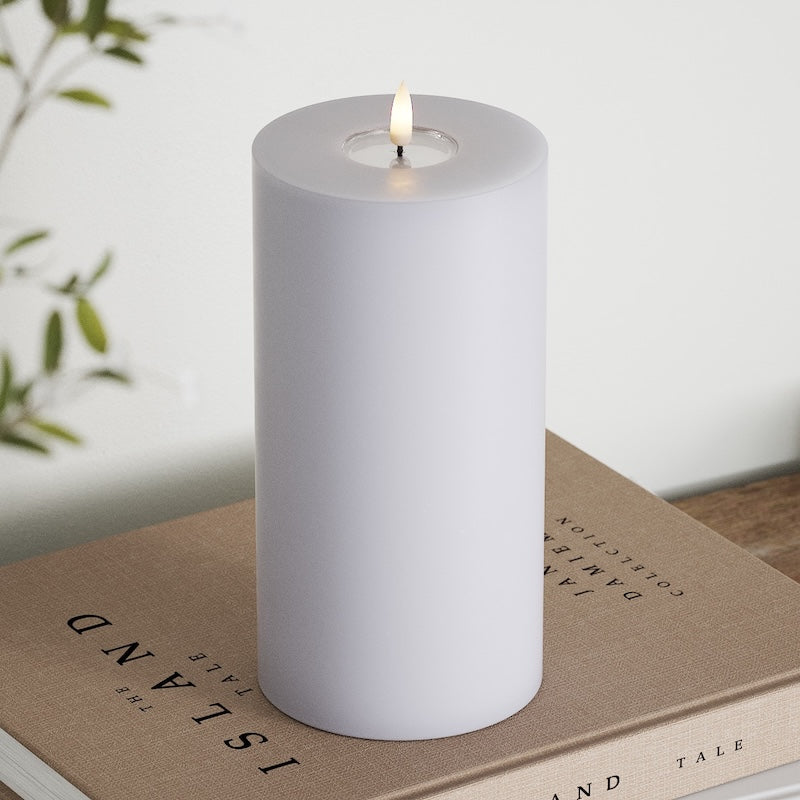 Deluxe Homeart LED blokové světlo Ø 10 x 20 cm Zaprášená modrá