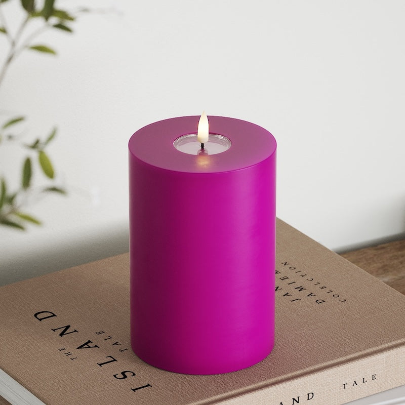 Deluxe Homeart LED Blokklys Ø 10 x 15 cm Fiolett