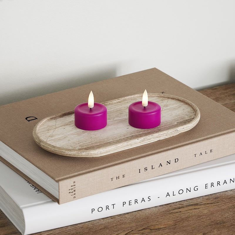 Deluxe Homeart Φωτιστικό τσαγιού LED 2 τεμ. Βιολετί