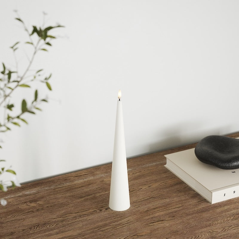 Deluxe Homeart Konljus D 5 x H 28 cm Vit