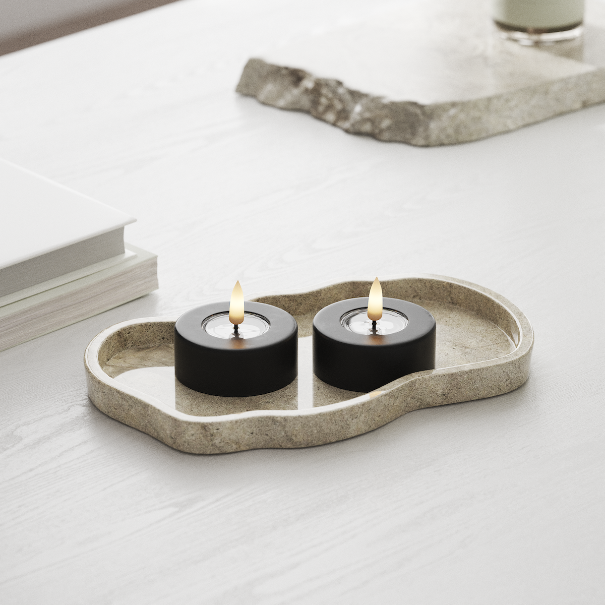 Deluxe Homeart Ρεσώ LED Jumbo 2 τεμ. Μεγάλο Μαύρο Φωτάκι τσαγιού LED jumbo 1