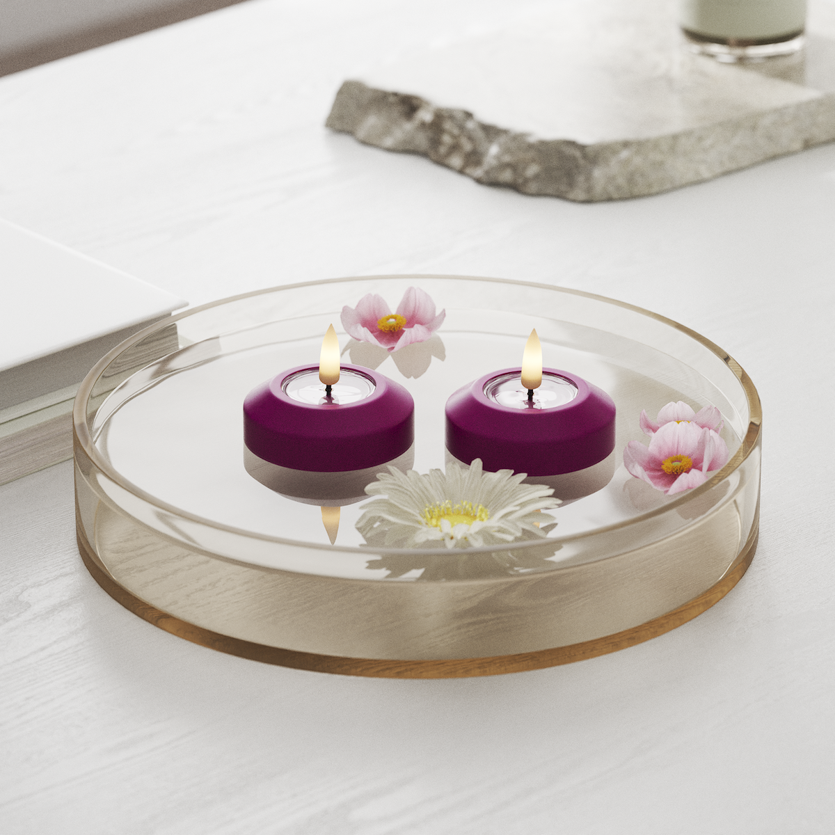 Deluxe Homeart LED Flytljus Ø 6,1 cm 2 st Violet LED flytljus 1