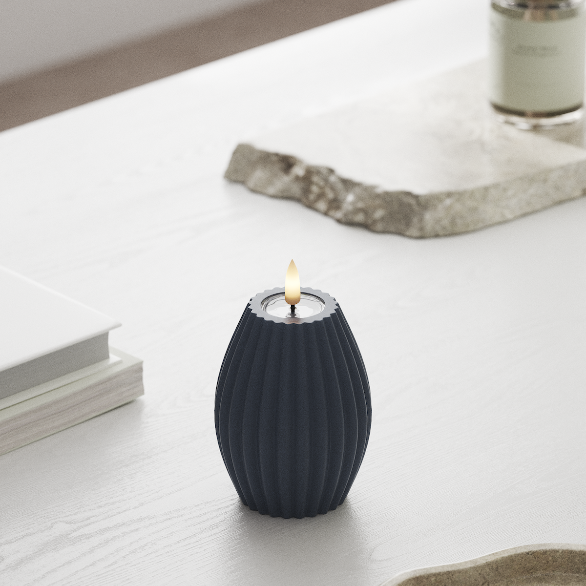 Deluxe Homeart LED Rillet lys D 7,5 x H 10 cm Isblå LED rillelys 1