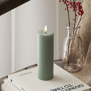 Deluxe Homeart LED blokové světlo Ø 5 x 15 cm Šalvějově zelená LED blokové světlo 4