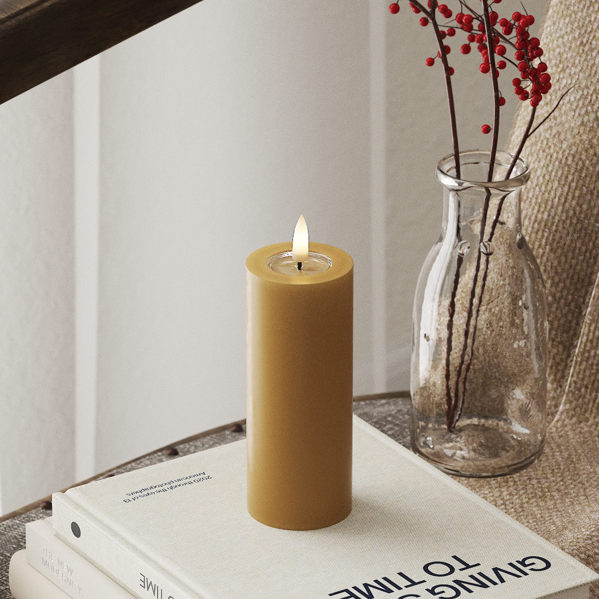Deluxe Homeart LEDs Vela pilar Ø5 x 12,5cm Caril LEDs Vela pilar 4