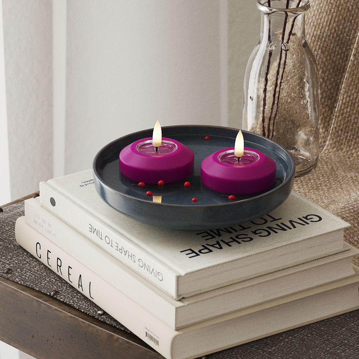 Deluxe Homeart LED Flytljus Ø 6,1 cm 2 st Violet LED flytljus 4