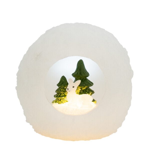 Snöklot med dekoration 12*12cm Deluxe Homeart 1