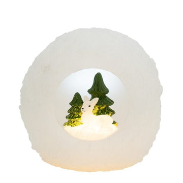 Snöklot med dekoration 12*12cm Deluxe Homeart 1