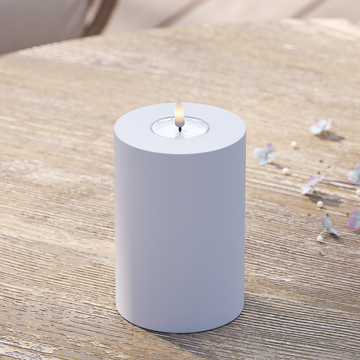 Deluxe Homeart Venkovní LED blokové světlo Ø 10 x 15 cm Zaprášená modrá LED venkovní světelné blokové světlo 2