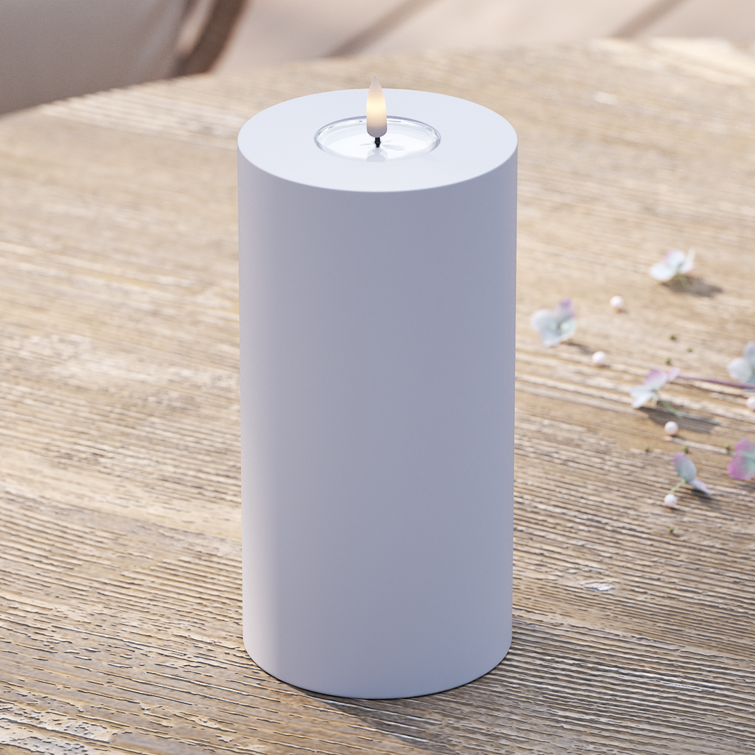 Deluxe Homeart Välis-LED plokkvalgusti Ø 10 x 20 cm Tolmune sinine LED välisvalgusti plokivalgusti 2