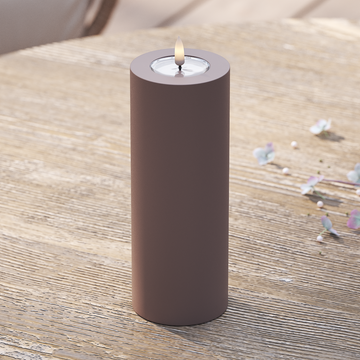 Deluxe Homeart Välis-LED plokkvalgusti Ø 7,5 x 20 cm Mokka LED välisvalgusti plokivalgusti 2