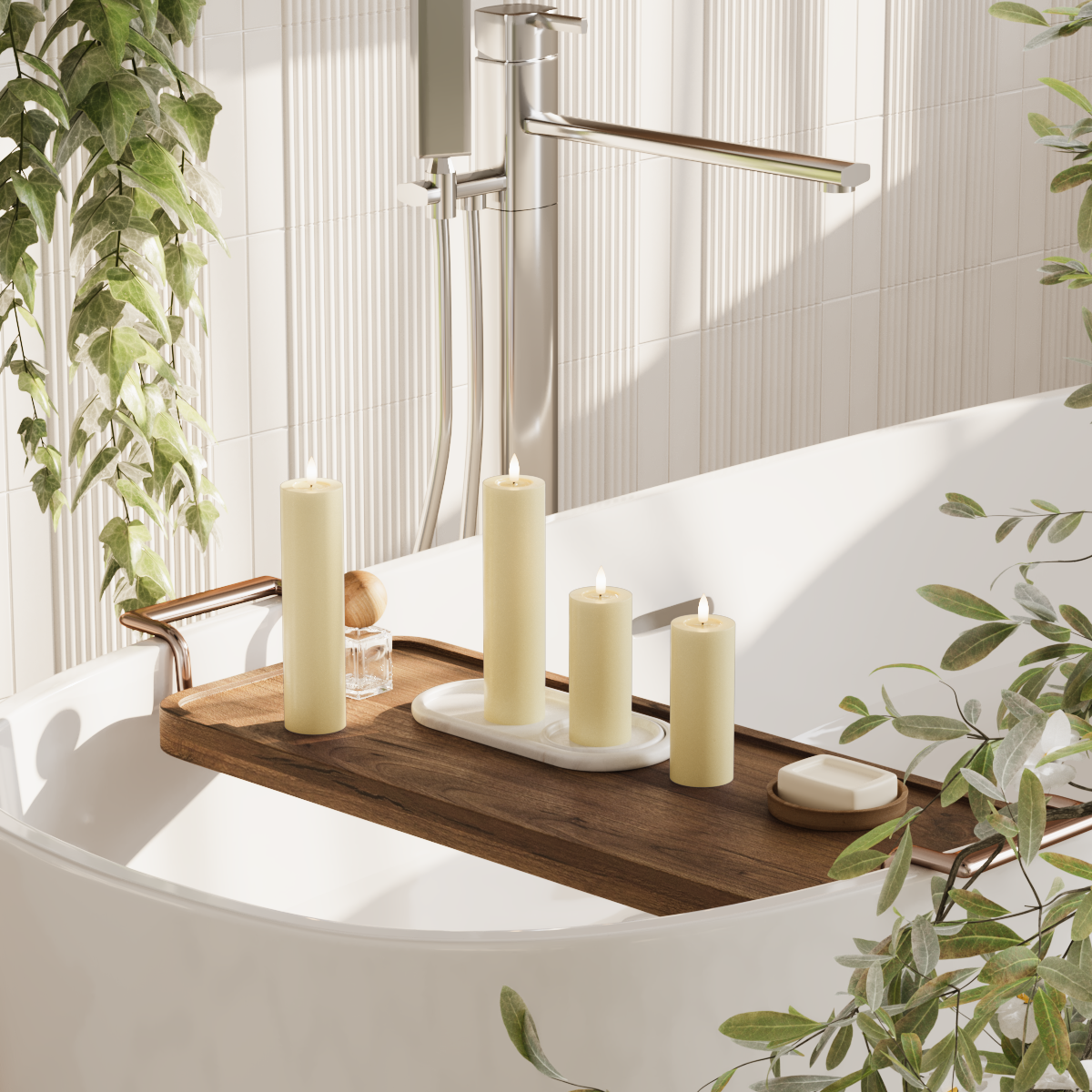 Deluxe Homeart Balíček LED blokových světel - Světle žlutá - 2x 5 x 12,5 cm | 2x 5x20 balení 2