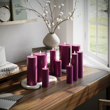 Deluxe Homeart Συσκευασία φωτός μπλοκ LED - Βιολετί - 3 x 5 x 20 | 3 x 5 x 12,5 | 2 x 7,5 x 20 | 2x 10 x 20 cm συσκευασία 1