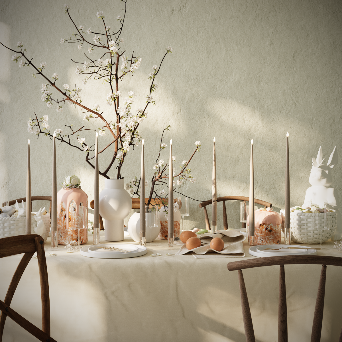 Deluxe Homeart LED Ljus Med Lack paket - Karamell - 8 stycken 38 cm Ljus Med Lack paket 1