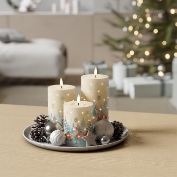 Deluxe Homeart LED- presentask med vaxljus med julmotiv jul 1