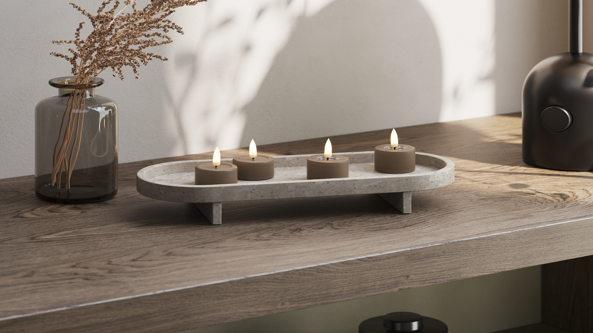 Naturlig tro LED Jumbo Värmeljus Med WetLook ™ -design
