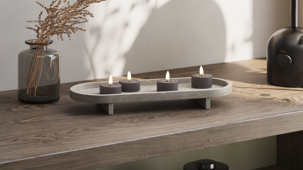 LED de vida real Vela de chá Com design wetlook ™