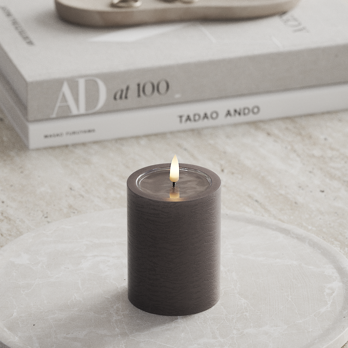 Deluxe Homeart Unique LED plokkvalgusti D 7,5 x 10 cm Mokka unique plokk tuli 1