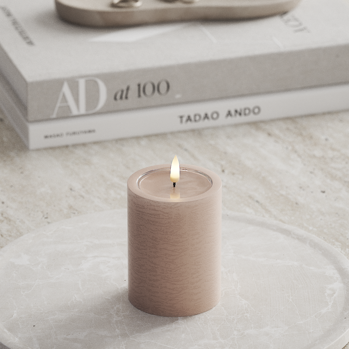 Deluxe Homeart Unique LED Blokklys D 7,5 x 10 cm Rose unique blokklys 1