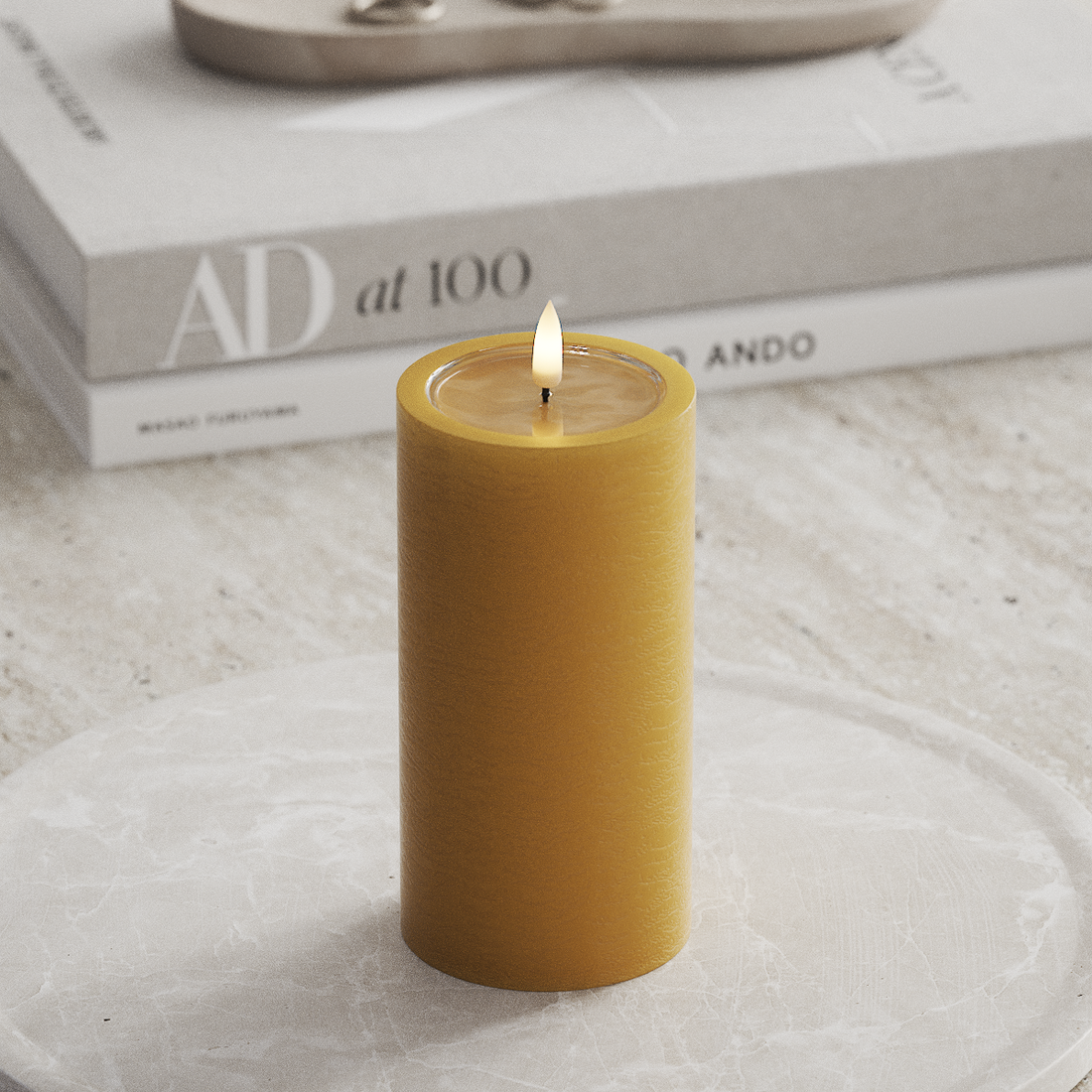 Deluxe Homeart Unique LED Bloklys D 7,5 x 15 cm Karry unique bloklys 3