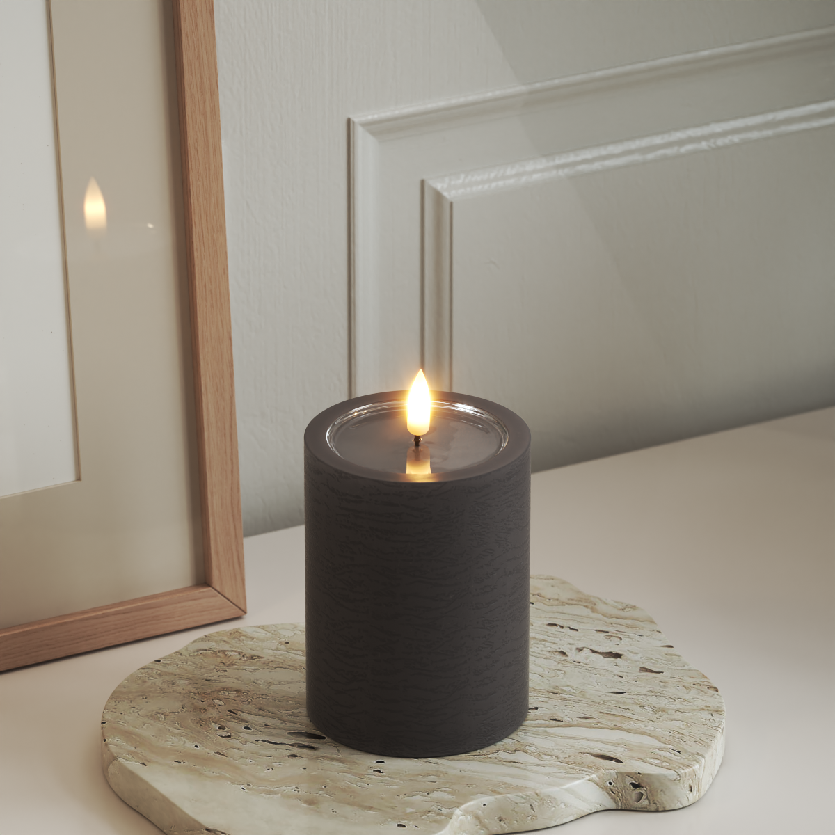 Deluxe Homeart Unique LED plokkvalgusti D 7,5 x 10 cm Mokka unique plokk tuli 3