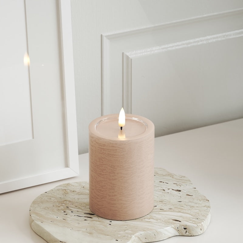 Unique Candles Unique LED Blokklys D 7,5 x 10 cm Rose